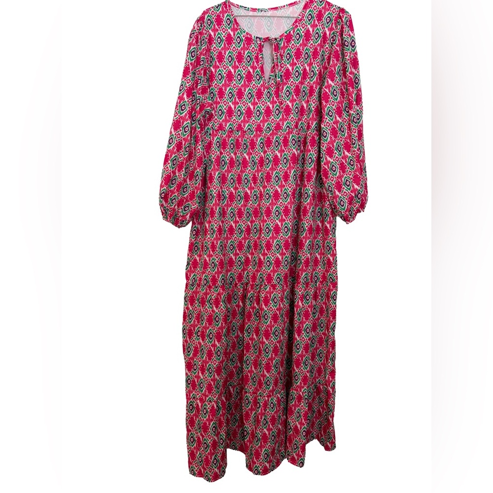 SHEIN Pink Patterned Dress